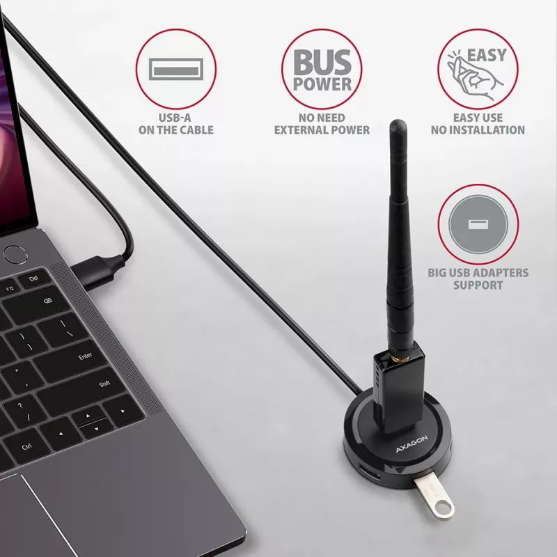 AXAGON HUE-P1AL Hub 4-portový USB 3.2 Gen 1 RUND