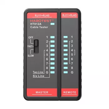 Tester sieťových káblov Habotest HT812A RJ45/RJ14/RJ12/RJ9