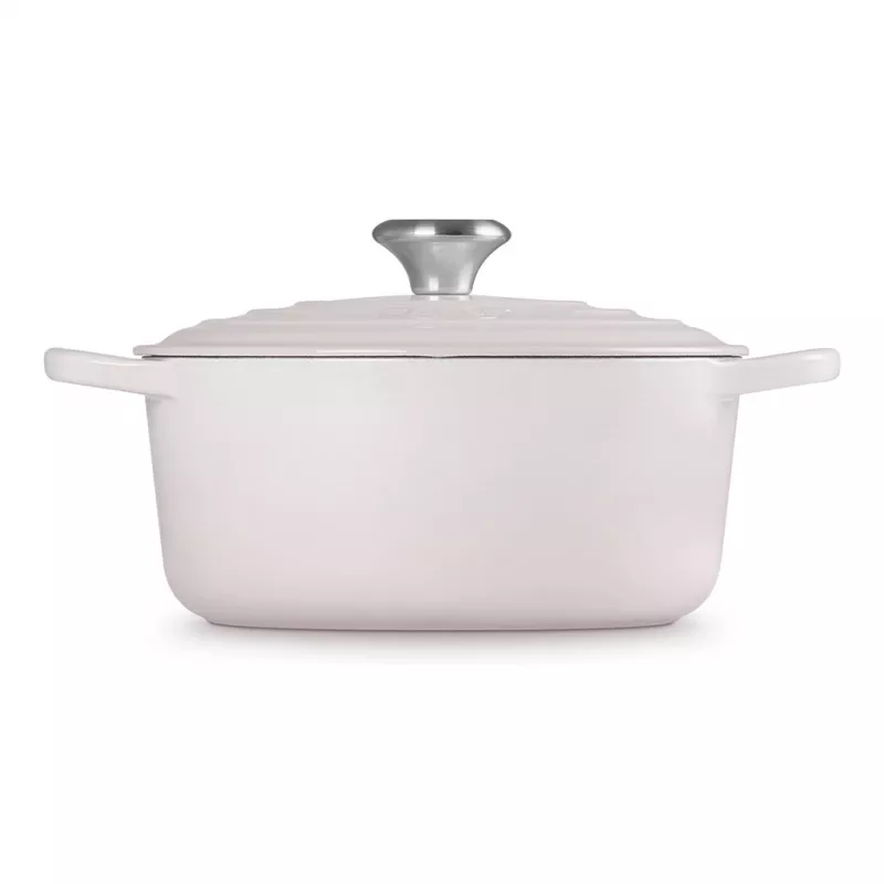 Le Creuset Signature Liatinový okrúhly hrniec 24 cm shell pink