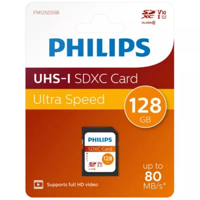 Pamäťová karta Philips 128 GB SDXC UHS-I FM12SD55B/00
