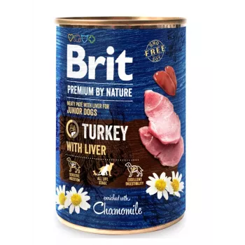 Brit Premium by Nature Junior Turkey with Liver mokré krmivo pre psov 400 g