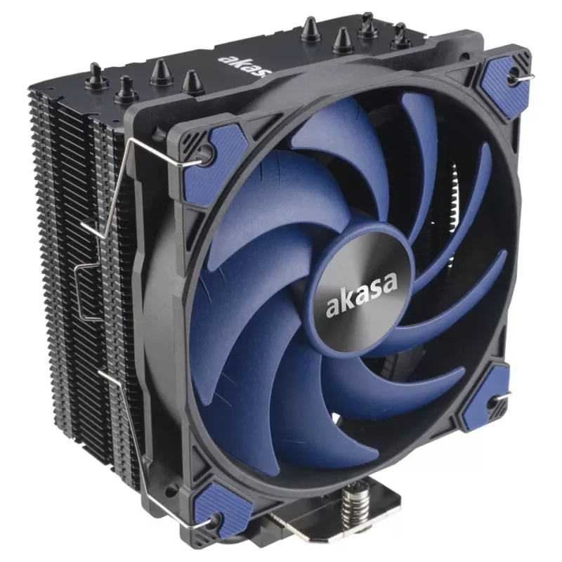 Akasa Alucia H4 Plus - vzduchové chladenie - 12 cm - 33,1 dB - 56,3 cfm - čierna - modrá