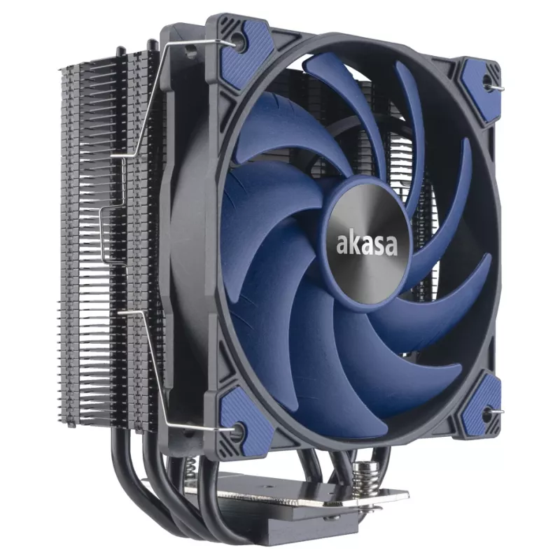 Akasa Alucia H4 Plus - vzduchové chladenie - 12 cm - 33,1 dB - 56,3 cfm - čierna - modrá
