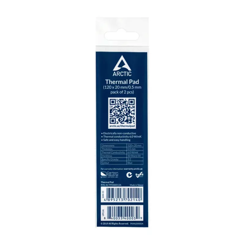 Tepelná podložka ARCTIC TP-2 APT2560 Performance 120x20 mm 0,5 mm