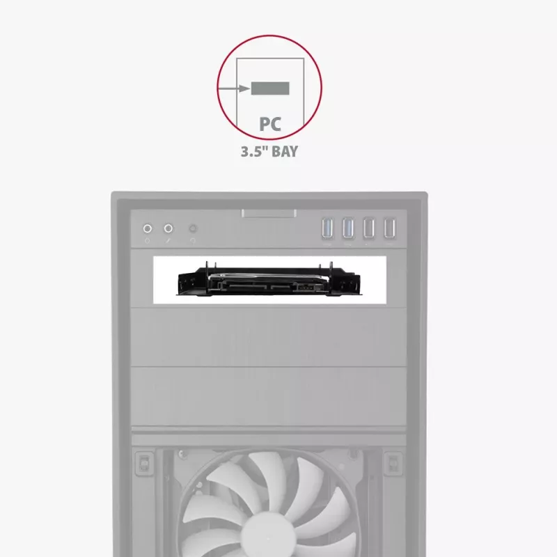 AXAGON RHD-P25 kovový rám 2x 2,5 na 3,5/PCI