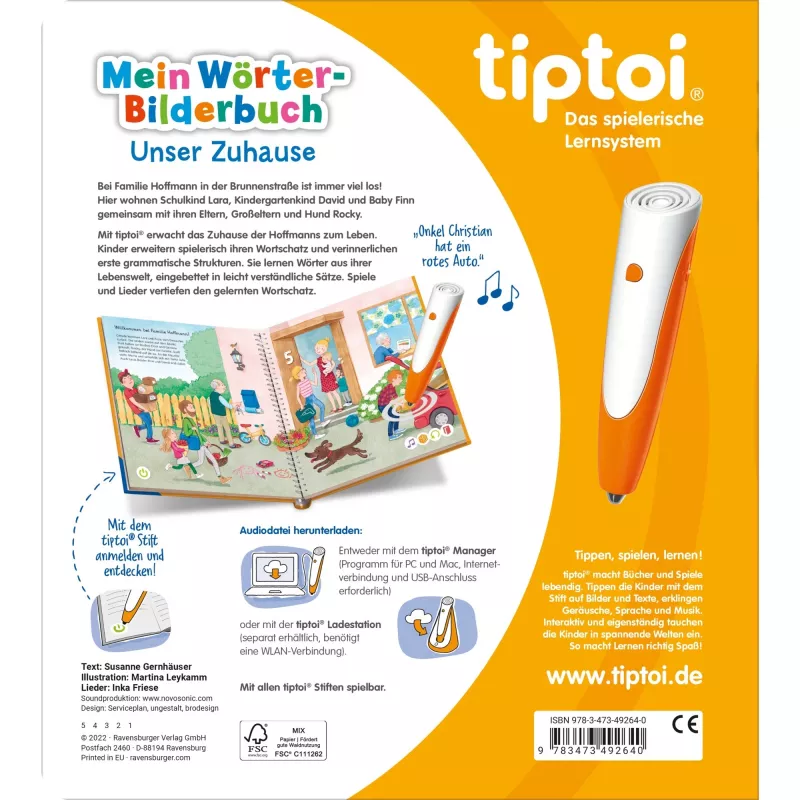 tiptoi Mein Wörter-Bilderbuch: Unser Zuhause, učebnica