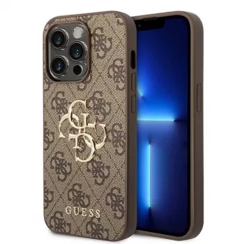GUESS puzdro Guess GUHCP15L4GMGBR iPhone 15 Pro 6.1 červená | červené hardcase 4G Big Metal Logo