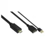Alcasa HDMI-AD22 video kábel adaptér 0,3 m HDMI Type-A DisplayPort čierny