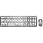 Bezdrôtová klávesnica a optická myš set MediaRange MROS135 QWERTZ strieborná — bezdrôtová combo, QWERTZ-layout, strieborná