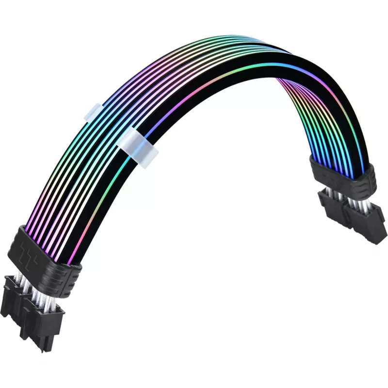 Plochý kábel THERMALTAKE AC-082-CN1NAN-A1 8-pin konektor samica-na-samicu, čierny, 0,272 m