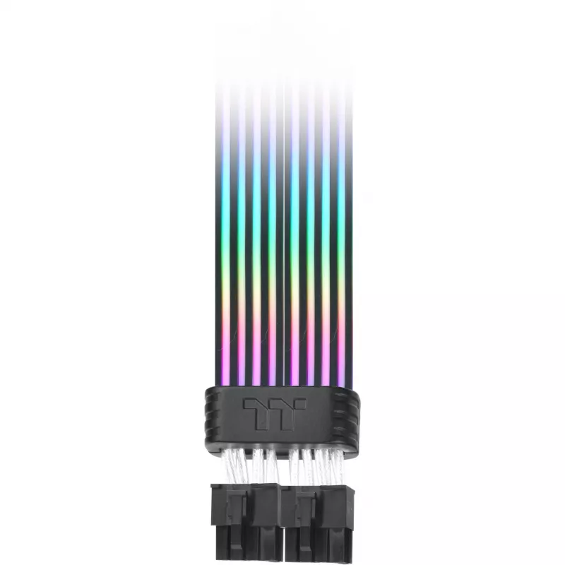 Plochý kábel THERMALTAKE AC-082-CN1NAN-A1 8-pin konektor samica-na-samicu, čierny, 0,272 m