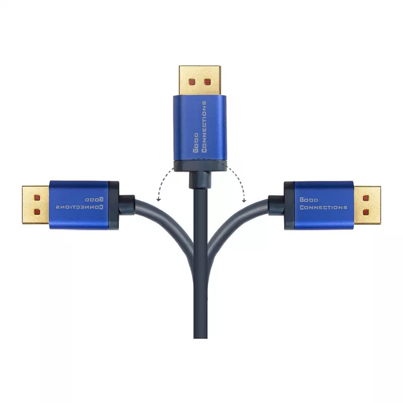 Video kábel adaptér Alcasa 4860-SF030B 3m DisplayPort HDMI čierny modrý