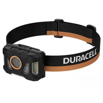 Čelovka Duracell DH1000R — čierna/oranžová, nabíjateľné svetlo s voľnými rukami