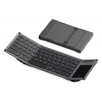 Inateck KB06101_STEEL GRAY klávesnica Home RF Wireless + Bluetooth QWERTZ English čierna