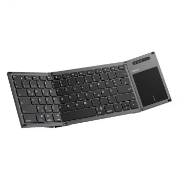 Inateck KB06101_STEEL GRAY klávesnica Home RF Wireless + Bluetooth QWERTZ English čierna