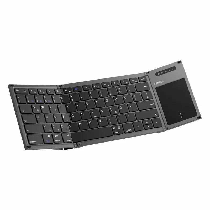 Inateck KB06101_STEEL GRAY klávesnica Home RF Wireless + Bluetooth QWERTZ English čierna