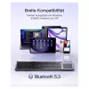 Inateck KB06101_STEEL GRAY klávesnica Home RF Wireless + Bluetooth QWERTZ English čierna