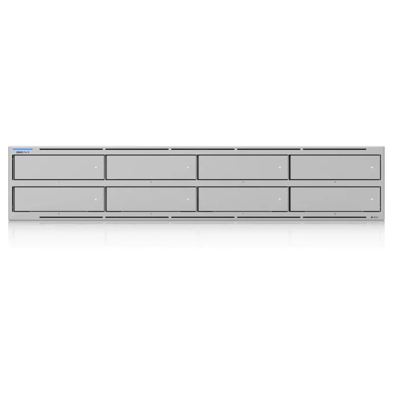 Ubiquiti UniFi UNAS Pro 8 Network Storage, 2HE, Rackmount, 10 Gbit/s, 8x HDD / 2x M.2 sloty UniFi integrácie (UNAS-PRO-8)
