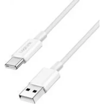LogiLink USB 2.0 Type-C kábel C/m> A/m nylon 60W biely - kábel - digitálny/dátový (CU0322)