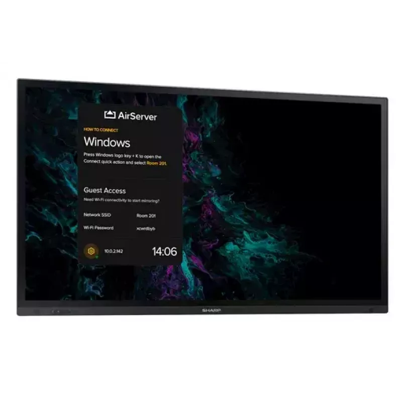 Interaktívny plochý displej Sharp PN-LA862 86 palcov 4K Ultra HD dotykový čierny
