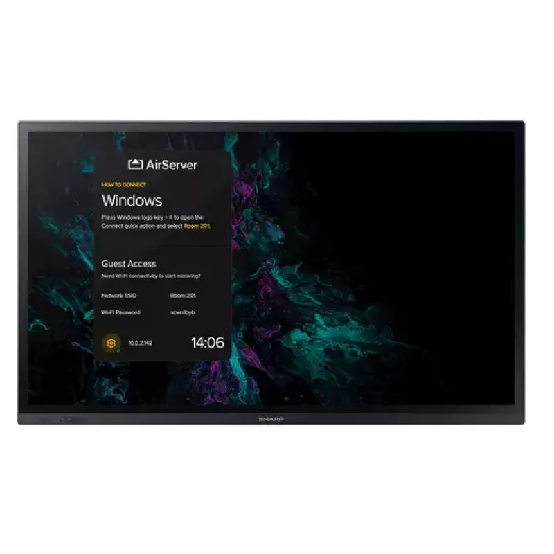 Interaktívny plochý displej Sharp PN-LA862 86 palcov 4K Ultra HD dotykový čierny