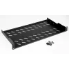 Pevná polica do racku EQUIP 19 inch, 1HE, hĺbka 400 mm, čierna, šírka 485 mm