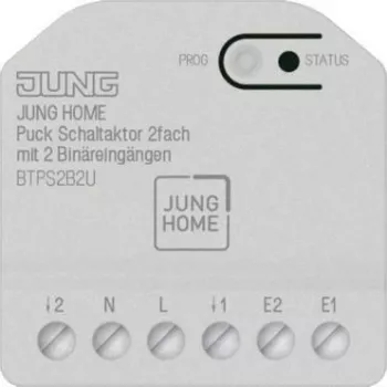 Spínací aktor 2-násobný s 2 binárnymi vstupmi Jung BT P S2 B2 U (JUNG HOME Puck)