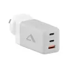 ALOGIC WCM3X67G interiérová nabíjačka pre smartfóny a tablety, 110–240 V, 2× USB-C, sivá/biela