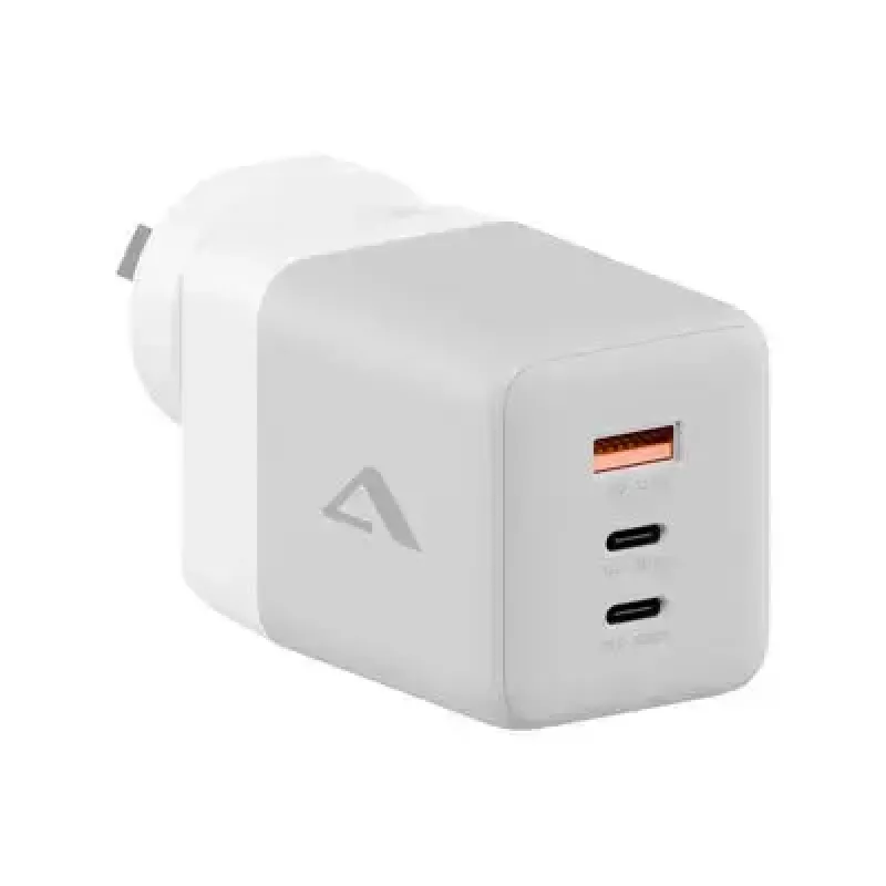ALOGIC mobilná nabíjačka WCM3X100G — AC nabíjačka pre interiér pre smartfón a tablet, 2x USB-C, 100–240V, biela