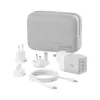 ALOGIC mobilná nabíjačka WCM3X100G — AC nabíjačka pre interiér pre smartfón a tablet, 2x USB-C, 100–240V, biela