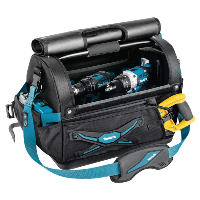 Makita kufrík na náradie E-05446 čierny, modrý plast, polyester, oceľ
