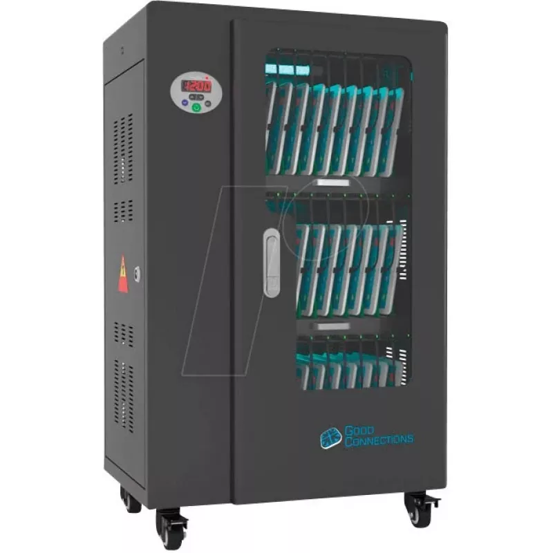 Prenosný vozík na správu zariadení Alcasa PCT01-A30S čierny USB 2,4A