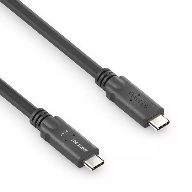 USB4 Gen 2x2 kábel PureLink PI6600-030 USB-C na USB-C 3 m, 20 Gbit/s, magneticky tienený, čierny