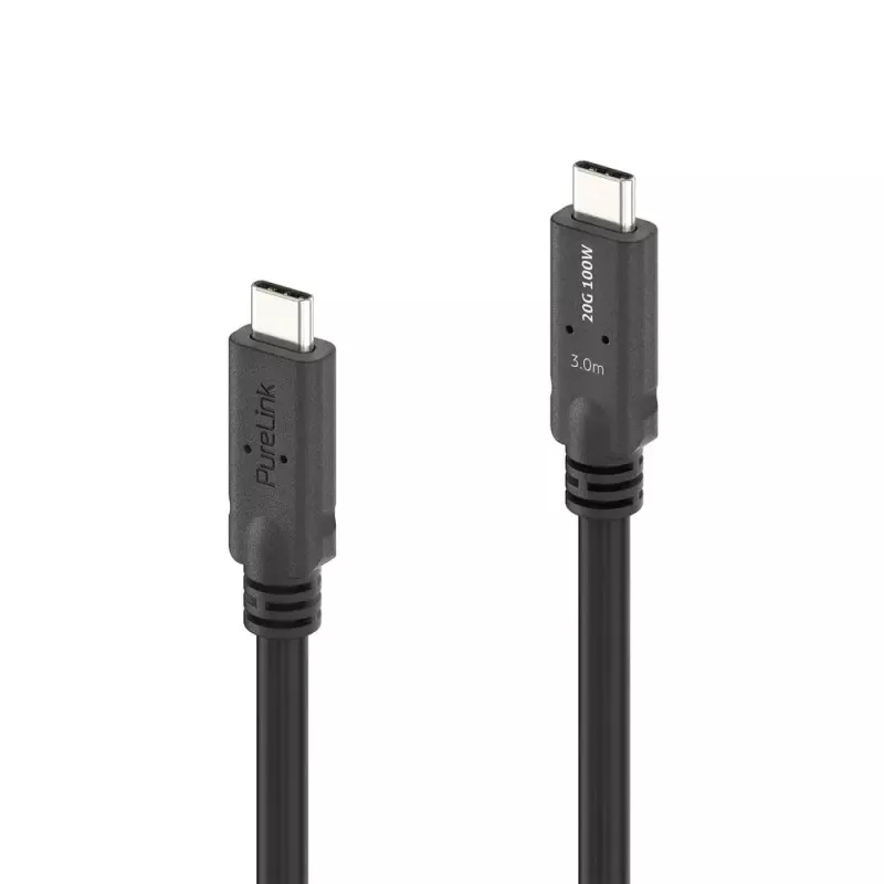 USB4 Gen 2x2 kábel PureLink PI6600-030 USB-C na USB-C 3 m, 20 Gbit/s, magneticky tienený, čierny