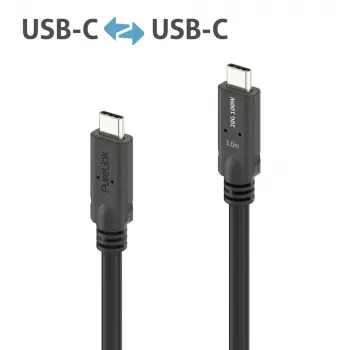 USB4 Gen 2x2 kábel PureLink PI6600-030 USB-C na USB-C 3 m, 20 Gbit/s, magneticky tienený, čierny