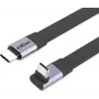 ROLINE USB4-2.0 kábel 80 Gbit/s plochý ST/ST rovný-270° zahnutý - kábel - digitálny/dátový