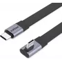ROLINE USB4-2.0 kábel 80 Gbit/s plochý ST/ST rovný-90° zahnutý - kábel - digitálny/dátový