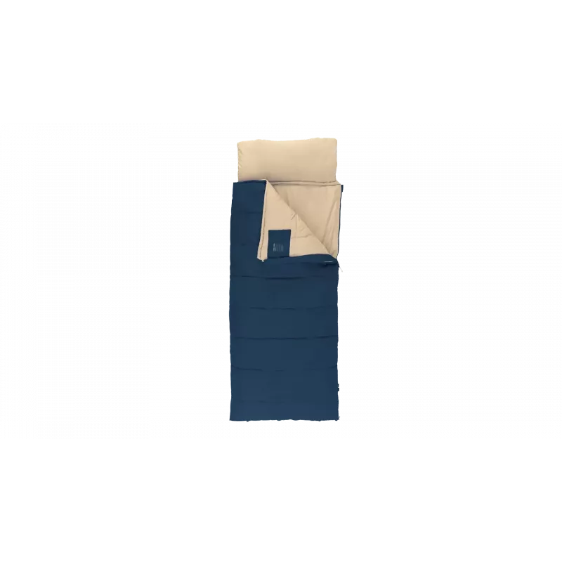 Spací vak Outwell Contour Lux 190 cm, syntetický, zips vľavo, tmavomodrý