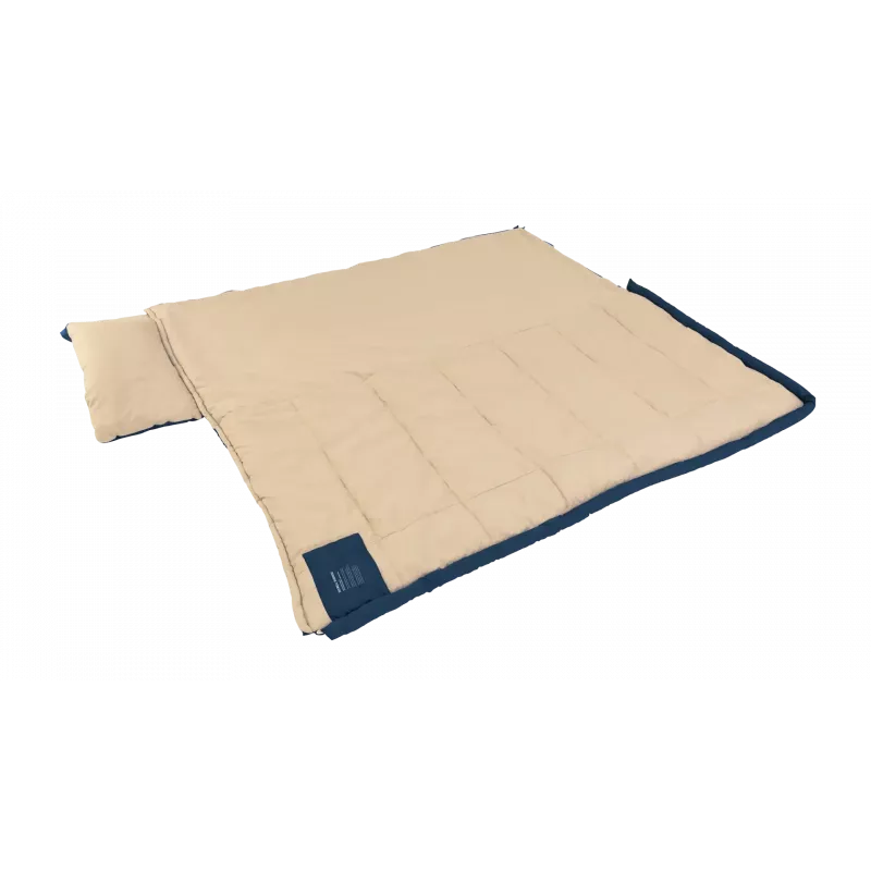 Spací vak Outwell Contour Lux 190 cm, syntetický, zips vľavo, tmavomodrý