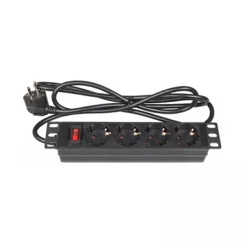 Good Connections GC-N0103 - Standard - 1U - hliník - čierna - 4 AC výstupy - 1,8 m