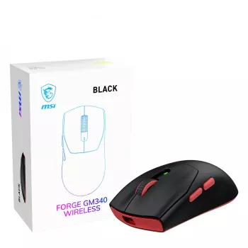 MSI Forge GM340 bezdrôtová herná myš, obojručná, optická, 12000 DPI, čierna