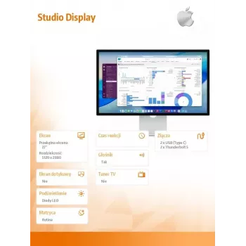 Monitor Apple Studio Display s nano-texture sklom a naklápacím stojanom (MFF14RC/A)