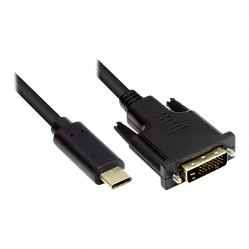 Alcasa GC-M0110 video kábel adaptér 2 m USB Type-C DVI-D čierny (GC-M0110)