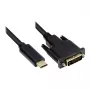 Alcasa GC-M0110 video kábel adaptér 2 m USB Type-C DVI-D čierny (GC-M0110)