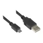 Prepojovací kábel USB 2.0 EASY konektor samec A na konektor samec Micro B, čierny, 0,5 m, Good Connections® (2510-EUM005)