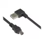 Good Connections prepojovací kábel USB 2.0 EASY konektor samec A na konektor samec Mini-B - zahnutý - čierny - 0,5 m