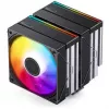 CPU chladič Jonsbo CB80 Dual-Tower s 2 x 120mm PWM-RGB ventilátormi – čierny