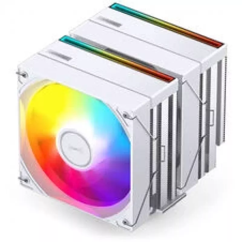 CPU chladič Jonsbo CB80 Dual-Tower s 2×120mm PWM ARGB ventilátormi – biely