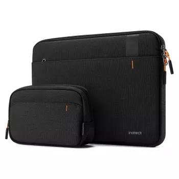 Ochranné puzdro-taška Inateck LB01011 pre notebooky do 38,9 cm (15,3 inch) – čierna, 1 predné vrecko