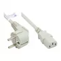 Napájací kábel ochranná vidlica typ E+F (CEE 7/7, zahnutá) na C13 (rovná), sivá, 1,00 mm², 3 m, Good Connections® (P0130-GR030)
